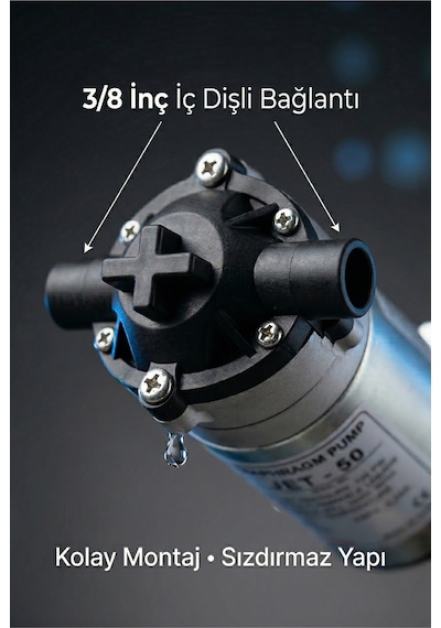 Jet 50 Diyaframlı Su Arıtma Pompası - 24v Dc, 1.2 Lpm, 130 Psı Basınç