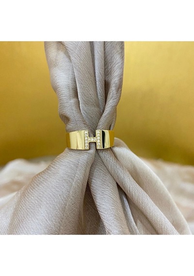 Çgk Çiğdem Gürel Kuyumculuk H Harf Altın Yüzük Gold