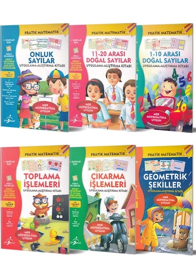 1. Sınıflar Için Pratik Matematik Serisi 6 Kitap - Meb