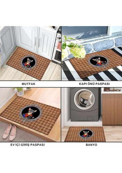 Tasarımlı Dekoratif Kapı Önü Paspas, Dış Mekan/ev İçi/banyo/mutfak/yatak Odası/giriş Paspasları Mr Buldog, Diğer