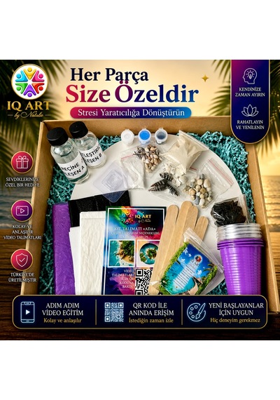 Epoksi Reçine Seti "ada" Deniz Temalı Premium Yaratıcılık Seti Ve Yaratıcılık Kiti Video Eğitimli Resin Art Seti, Epoksi Başlangıç Seti 00008