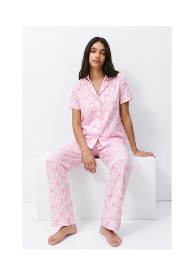 Fit Women Standart Boy Elastanlı Pembe Pijama Takımı