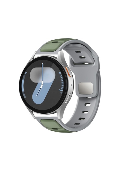 Huawei Watch Gt 3 42mm Mkst Krd-135 22mm Silikon Kordon Strap Kayış - Açık Yeşil-gri