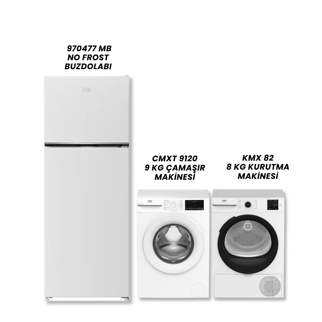 Beko 970477 MB - CMXT 9120 - KMX 82 Beyaz Eşya Setleri