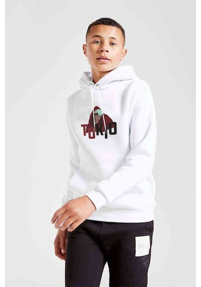 Tshirthane La Case De Papel Tokyo Tokio Baskılı Unisex Çocuk Kapüşonlu Sweat (528905994) Beyaz