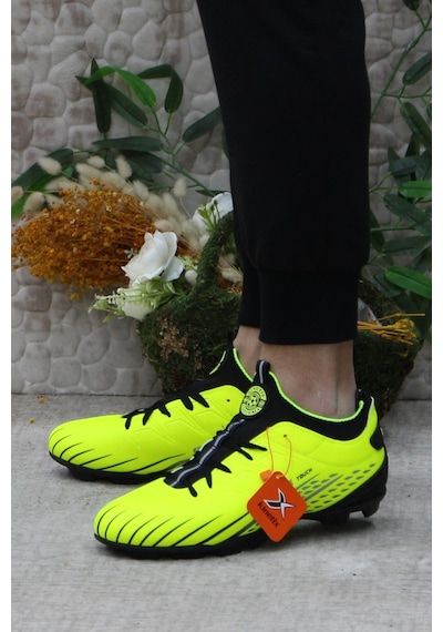 Kinetix Touch Ag Sarı Siyah Çim Saha Halı Saha Krampon Futbol Ayakkabı 001