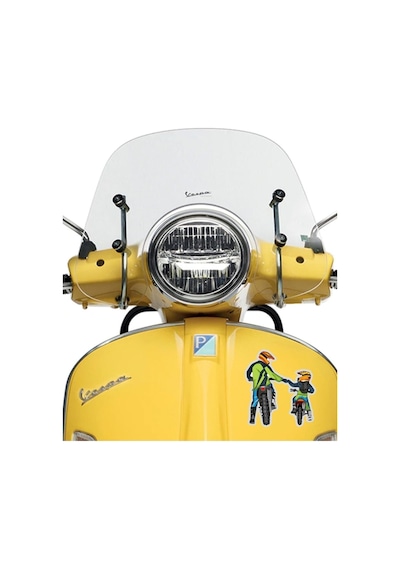 Cross Motor Baba Çocuk Araba, Motorsiklet, Kask, Laptop, Cam Sticker 13x12 Cm