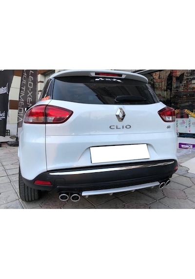 Renault Clio Mk4 Sporttourer Sw Gri Difüzör Çiftli Kare Egzoz Görünümlü D Tip Difizör 2012-2019