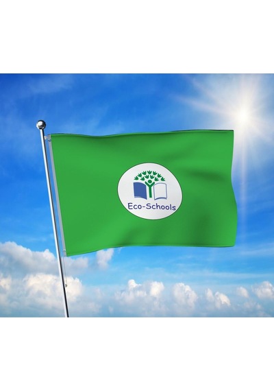 Çevre Dostu Okul - Eco Schools Bayrak Premium Raşel Kumaş 70x105 Cm Diğer