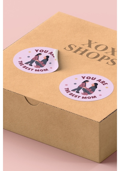 Best Mom Anneler Günü Sticker 3x3cm St2381 Çok Renkli