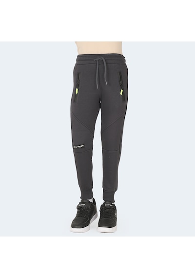 Slazenger LAMYA Çocuk Fermuar Cepli Koyu Gri Eşofman Altı