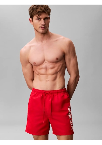 Calvin Klein Medıum Drawstrıng Kırmızı Erkek Orta Boy Deniz Şortu