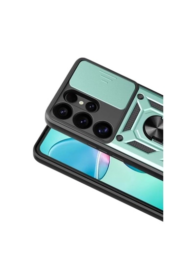 Newface Samsung Galaxy S26 Ultra Pars Lens Yüzüklü Silikon - Yeşil