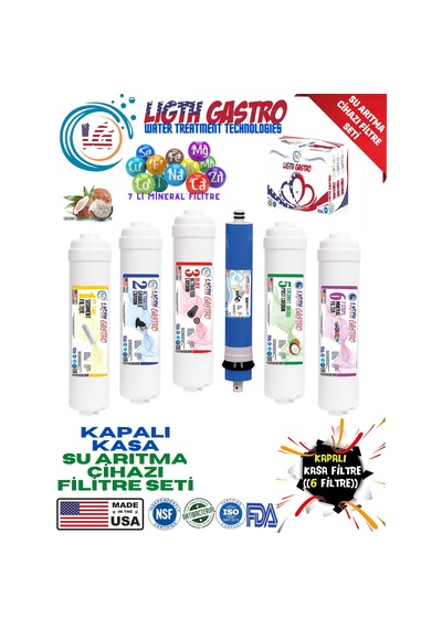 Kapalı Kasa 6 Filtre 10 Aşamalı Filtre Seti