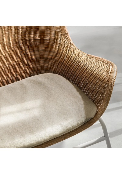 Ikea Beyaz Lüks Berjer Koltuk - Rattan Koltuk