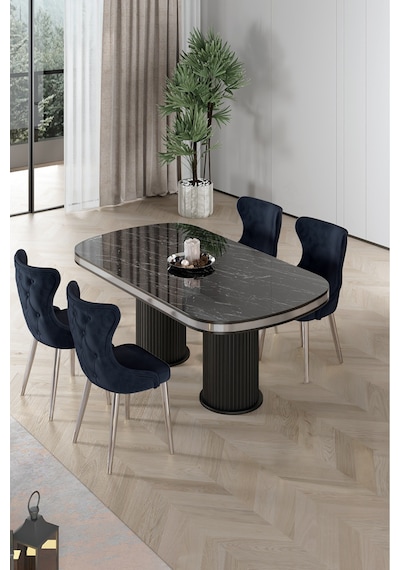 Canisa Galya Serisi Lak Panel 90x168 Sabit Sonata Mutfak Masa Takımı 4 Antrasit Sandalye Sonata Masa Antrasit Sandalye Canisa Galya Serisi Lak Panel 90x168 Sabit Sonata Mutfak Masa Takımı 4 Antrasit Sandalye Sonata Masa Antrasit Sandalye