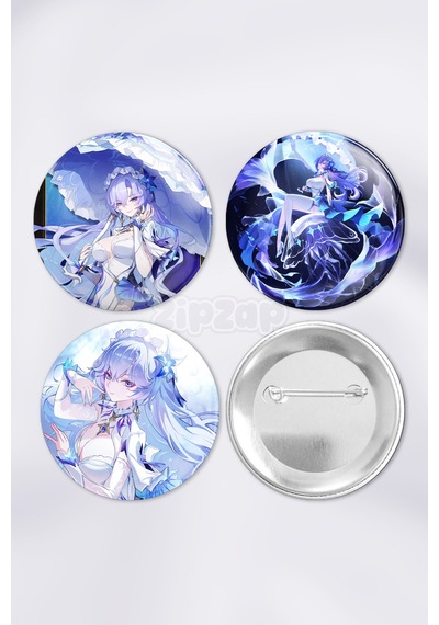 Cantarella Wuthering Waves Gacha Çanta Süsü Rozet İğneli Buton Rozet Seti 3 Adet Üçlü