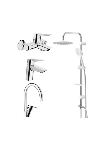 Artema Solid S - Valtemo Tepe Duş Takımı + Vs-5360 Batarya Seti Krom