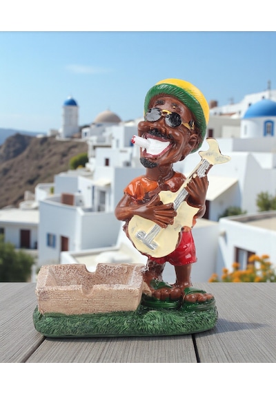 Jamaikalı Adam Reggae Figürlü Küllük Para Anahtar Kasesi Masaüstü Dekoratif Biblo Yeni Ev Hediyesi B
