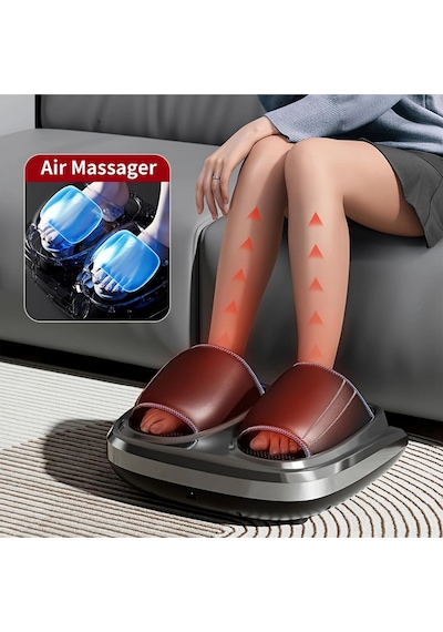 Glr Hg01-a Shiatsu Ayak Masaj Aleti - Yoğurmalı, Hava Basınçlı Ve Isıtmalı Derin Doku Masajı, Titreş Gri