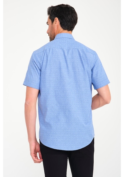 Klasik Kısa Kol Açık Zemin Kutu Desen Keten Cotton Hediye Kutulu Erkek Gömlek Fs-000745 - İndigo-1665 Indigo Klasik Kısa Kol Açık Zemin Kutu Desen Keten Cotton Hediye Kutulu Erkek Gömlek Fs-000745 - İndigo-1665 Indigo