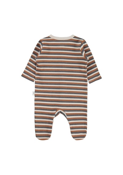 Civil Baby Çizgi Empirme 1-9 Ay Tulum - Bej Taş Rengi