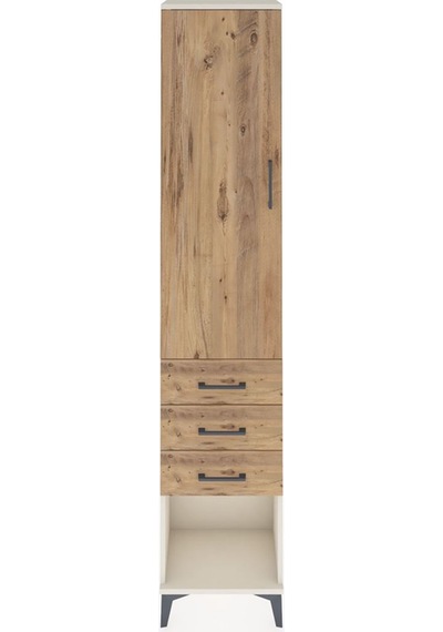 Arges Dolap 2 Raflı 3 Çekmeceli Tek Askılı 44x30x221 Aytaşı-çam Aytaşı