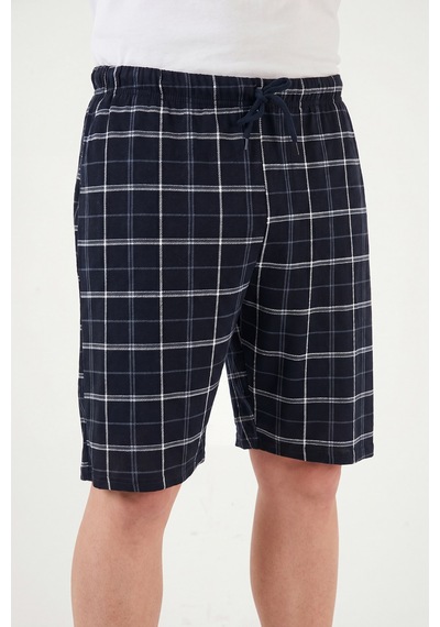 Buratti Pamuklu Regular Fit Bağlamalı Cepli Pijama Şort Erkek Şort 6574004 Lacivert