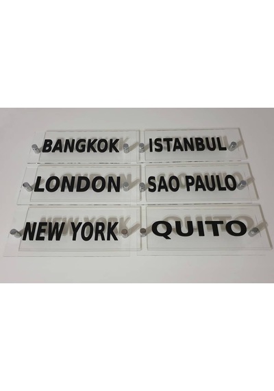Pleksi Okul.Ofis.Iş Yeri Kapı Isimliği 25Cm X 12Cm