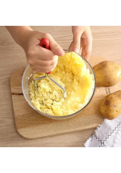 Renkli Saplı Çelik Patates Ezici Çelik