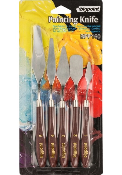 Bigpoint Metal Spatula 5'Li Set Painting Knife N11.5