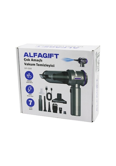 Oto Araç Type-c Sarjlı El Tipi Basınçlı Hava Üfleme - Süpürge 7 Başlık 100w Dp-568 5570 Diğer