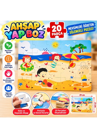 Northcity Cs-1282 Yaz Ahşap Yer Puzzle Bx Standart