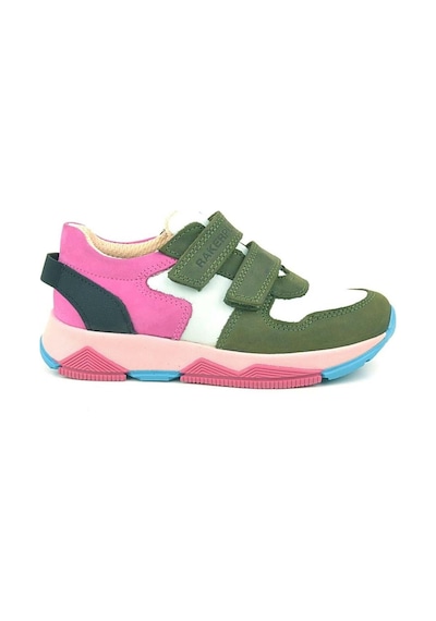 Ortopedikal 3880 Rakerplus Hakiki Deri Yeşil Beyaz Pembe Çocuk Sneakers Spor Ayakkabı Cırtlı Yeşil Beyaz Pembe