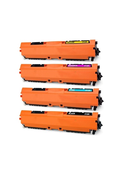 For Hp Color Laserjet Cp1025nw Toner Takım Yüksek Kapasite  Uyumlu 4 Renk Cmyk