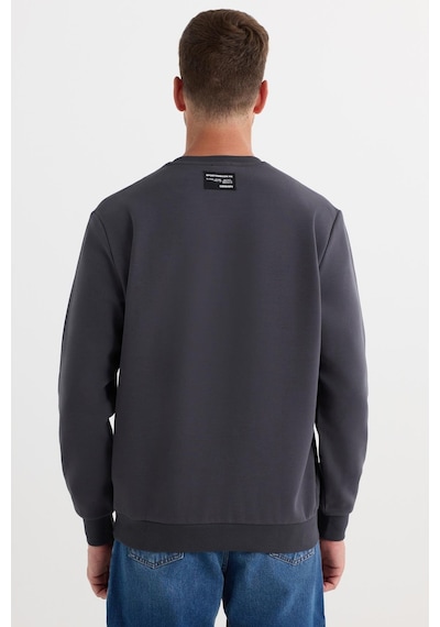 Tudors Erkek Relax Fit Rahat Kesim Pamuklu Lastikli Kol Bisiklet Yaka Baskılı Antrasit Sweatshirt-37306 Antrasit Tudors Erkek Relax Fit Rahat Kesim Pamuklu Lastikli Kol Bisiklet Yaka Baskılı Antrasit Sweatshirt-37306 Antrasit