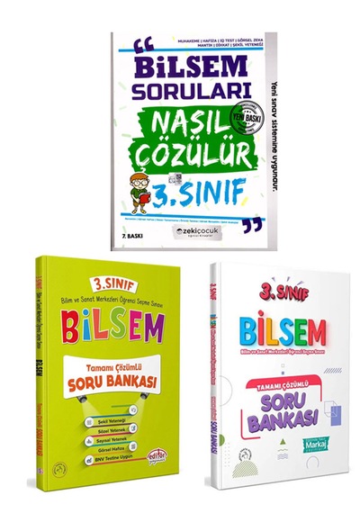 Markaj Zeki Çocuk 3.sınıf Bilsem Soru Bankası Seti