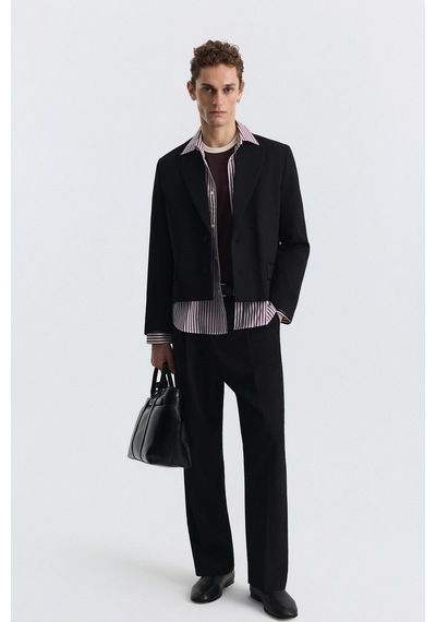 Antioch Crop Fit Blazer Ceket Siyah