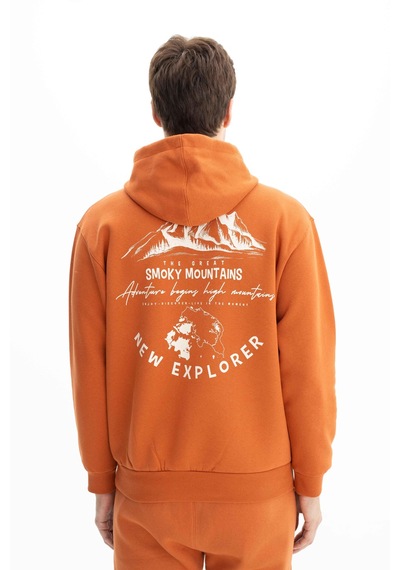 AR-MA Arma Şardonlu 3 İplik Erkek Relax Fit Kanguru Cepli Kapşonlu Sweatshirt 001