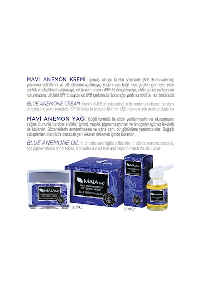 Maia MC Mavi Anemon Cilt Bakım Kremi 50 ML