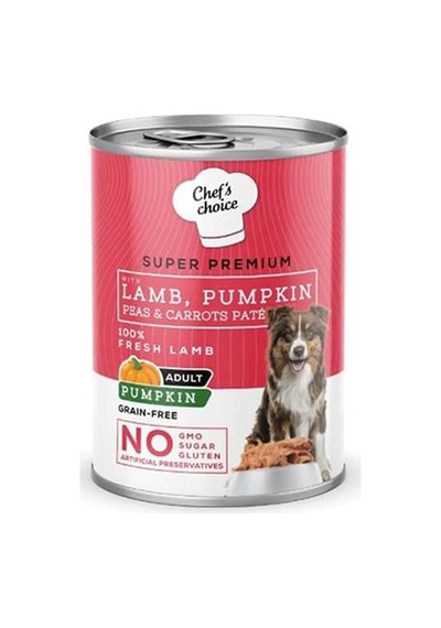 Chef's Choice Pumpkin Pate Kuzulu Balkabaklı Tahılsız Yetişkin Köpek Konservesi 24 x 400 G