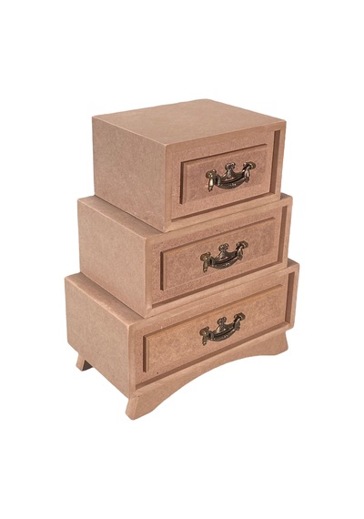 Ahşap Supla Seti 5 Li Ham Mdf Dekoratif Sunum & Mutfak Seti 17 22 35 Cm