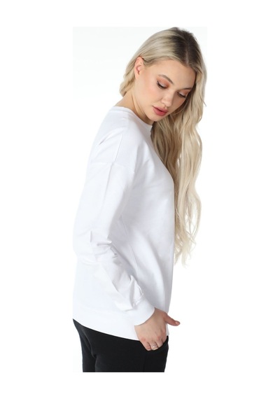 Defys Kadın Baskılı Sweat Beyaz - 499138804 Beyaz