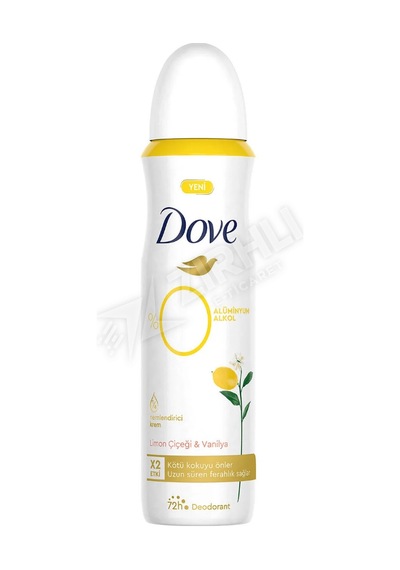 5 Adet Dove %0 Alüminyum Limon Çiçeği Ve Vanilya Deodorant 150 Ml