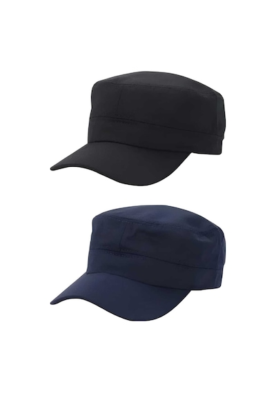Uniquetrenders Unisex Pamuklu Castro Şapka 2 Adet Siyah Lacivert Lacivert - Siyah