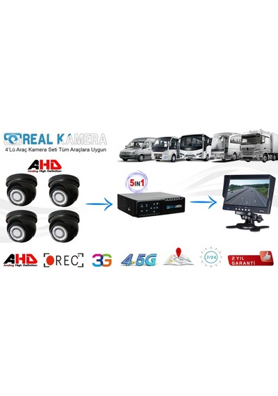 Araç Kamera Seti Ahd 4 Kameralı Full Set