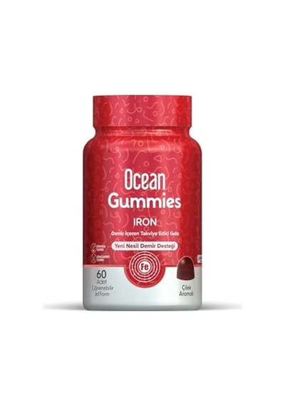 Ocean Gummies Iron, Çiğnenebilir Jel Form