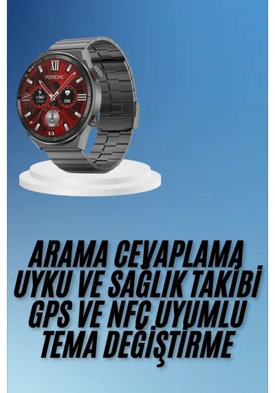 Çağrı Cevaplama Sesli Asistan Çoklu Dil Desteği 5.0 Bluetooth Akıllı Saat
