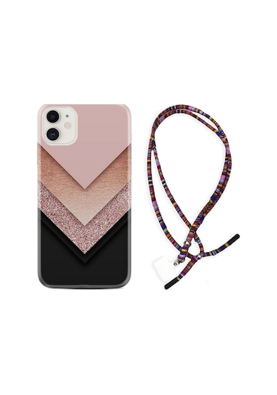 Apple Uyumlu iPhone 13 Kılıf Rasta Boyun Askılı Great Marble 1405