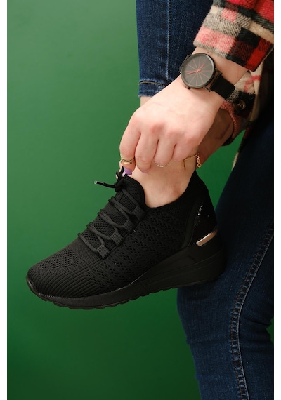 Delisle Fileli Kalın Topuklu Kadın Sneaker 001